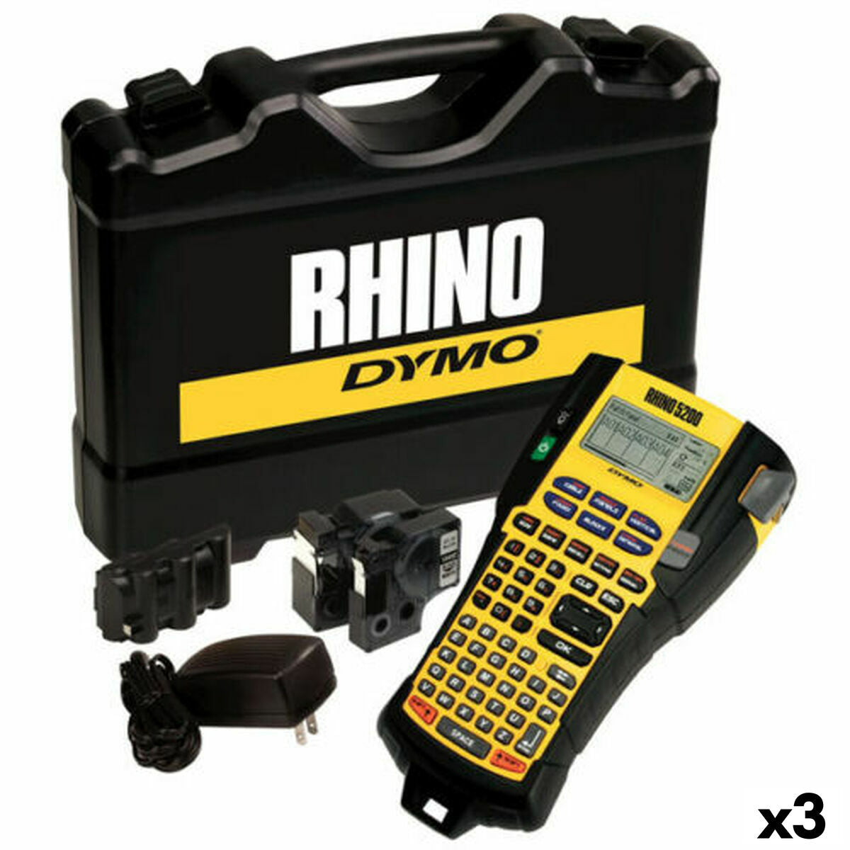 Dymo Rhino 5200 Briefcase Electric Label Maker (Pack of 3)