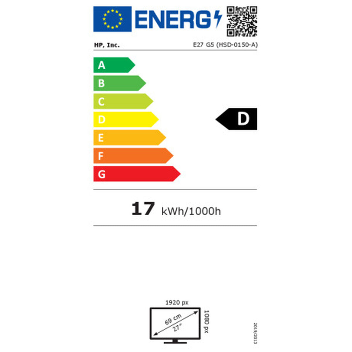 Monitor HP E27 G5 27" LED IPS 75 Hz 50-60 Hz