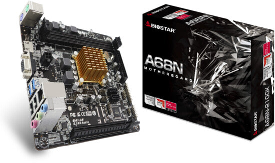 Socket LGA769 mainboard/motherboard with CPU Biostar A68N-2100K DDR3 LGA BGA769