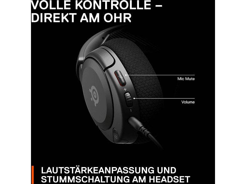 Kabelgebundenes Gaming Headset mit Mikrofon SteelSeries Arctis Nova 7P schwarz