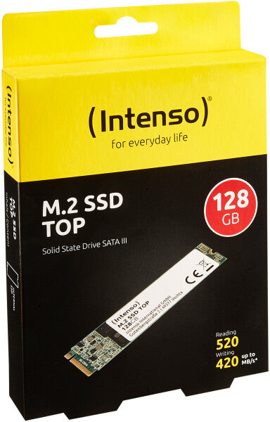 Interne SSD-Festplatte Intenso SATA III Top 128GB M.2