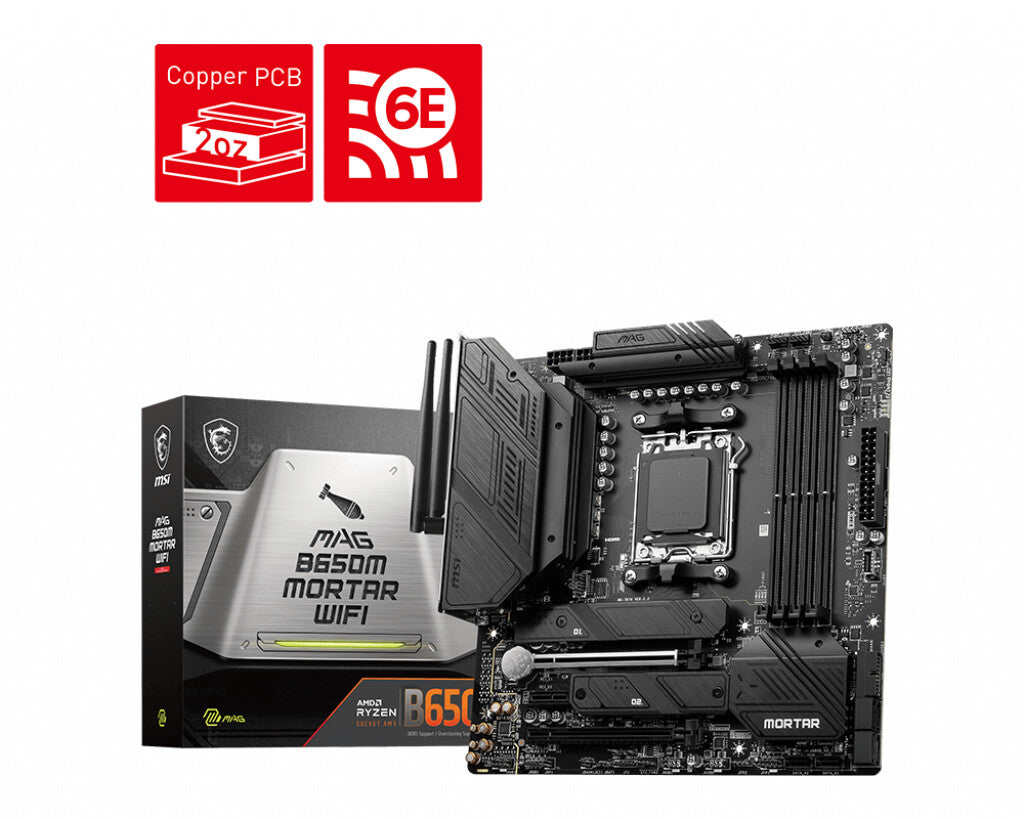 Sockel AM5 Mainboard/Motherboard MSI MAG B650M Mortar WiFi DDR5