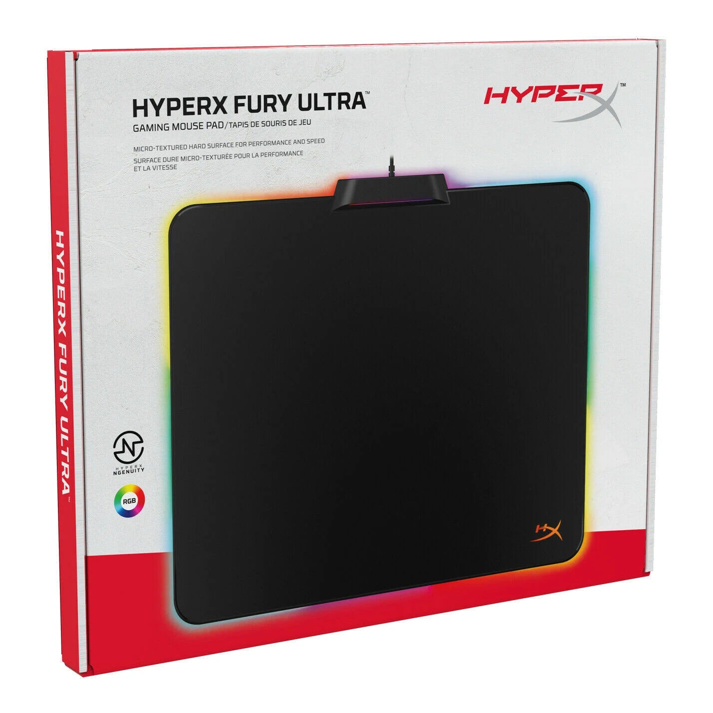 Gaming mouse pad with LED lighting HyperX Fury Ultra M (36 x 30 cm) black