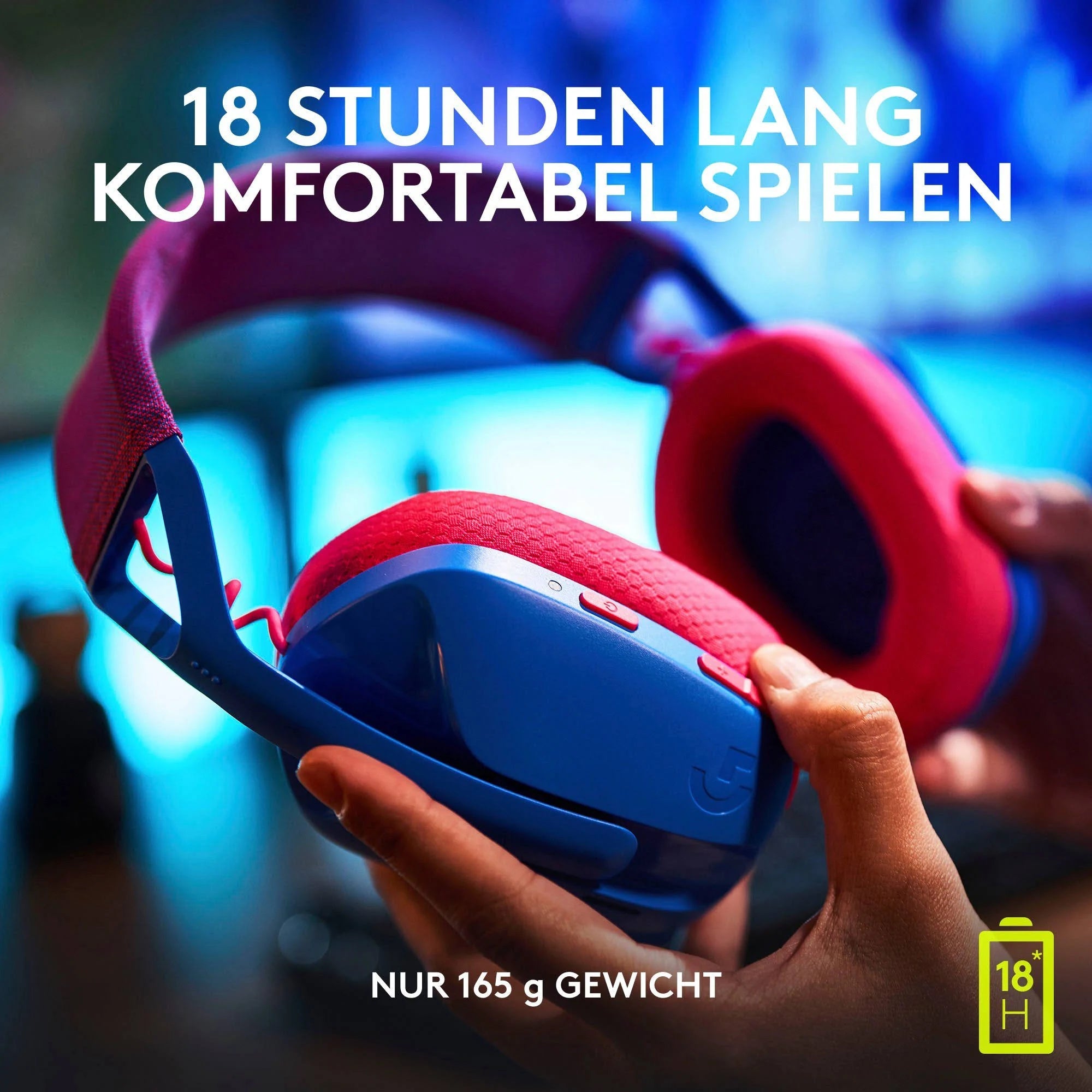 Kunterbuntes Kabelloses Funk Gaming Headset mit Mikrofon Logitech G435 Lightspeed Bluetooth